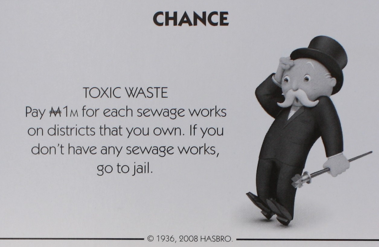 PARTS ONLY - Monopoly City Board Game - #21 Chance Card