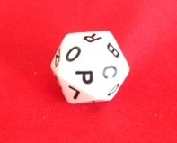 PARTS ONLY -Scattergories Board Game - White/Black Die