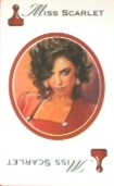 PARTS ONLY - Cluedo Board Game 1998 Version - (1) Miss Scarlet Suspect Card Only