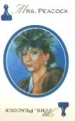 PARTS ONLY - Cluedo Board Game 1998 Version - (1) Mrs Peacock Suspect Card Only