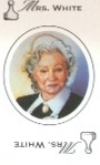 PARTS ONLY - Cluedo Board Game 1998 Version - (1) Mrs White Suspect Card Only