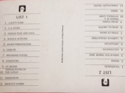 PARTS ONLY -Scattergories Board Game - Category Cards 1-4
