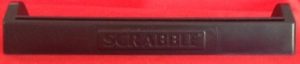 PARTS ONLY - Scrabble Board Game "Trickster" Version - (1) Black Plastic Tile Rack Only