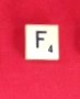 PARTS ONLY - Scrabble Board Game 1988 Murfett Regency Version - (1) Letter Tile F Only