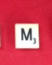 PARTS ONLY -Scrabble Board Game (1979 Murfett Version) - Letter Tile M