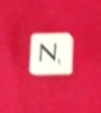 PARTS ONLY -Scrabble 1988 Spear's Games Version - (1) Letter Tile N Only