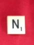 PARTS ONLY -Scrabble Board Game (1979 Murfett Version) - Letter Tile N