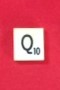 PARTS ONLY -Scrabble Board Game (1979 Murfett Version) - Letter Tile Q