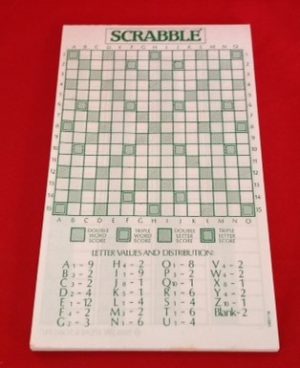 PARTS ONLY - Scrabble Board Game 1988 Spear's Games Version - (1) Scrabble Pad Sheet Only