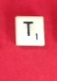 PARTS ONLY -Scrabble Board Game (1979 Murfett Version) - (1) Letter Tile T Only