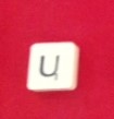 PARTS ONLY - Scrabble 1988 Spear's Games Version - (1) Letter Tile U Only