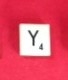 PARTS ONLY -Scrabble Board Game (1979 Murfett Version) - (1) Letter Tile Y Only