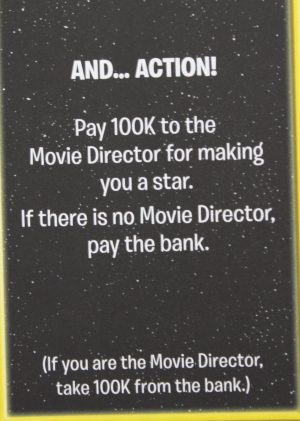 PARTS ONLY -The Game of Life "Empire" Board Game - Action "And...Action!" Card Only