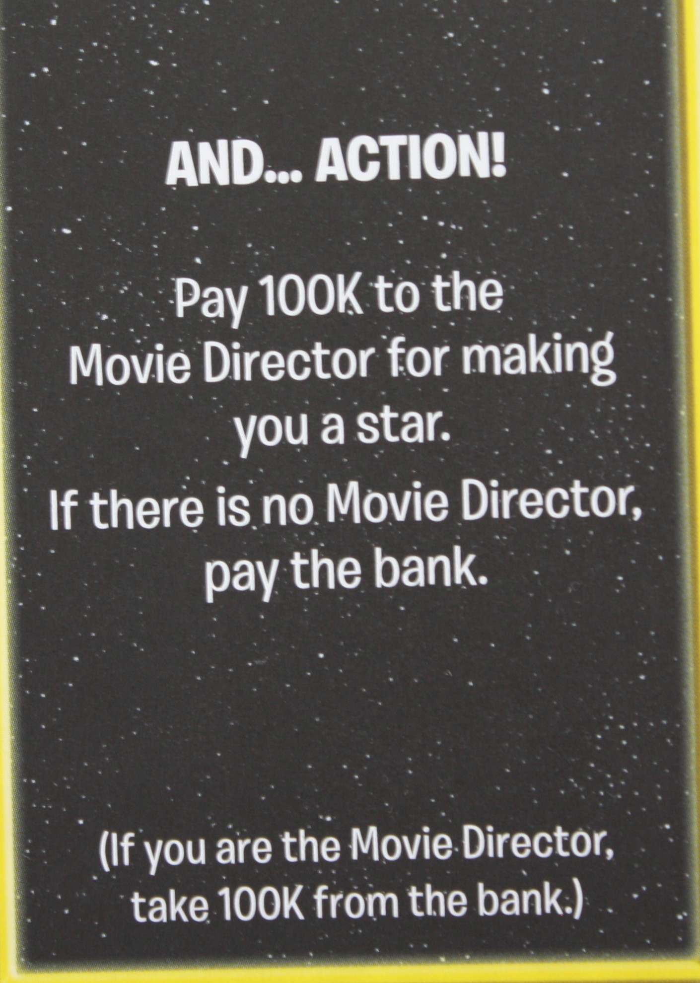 PARTS ONLY -The Game of Life "Empire" Board Game - Action "And...Action!" Card Only