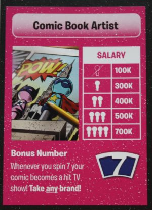 PARTS ONLY - The Game of Life "Empire" Board Game - Career "Comic Book Artist" Card