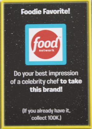 PARTS ONLY - The Game of Life "Empire" Board Game - Action "Foodie Favourite" Card Only