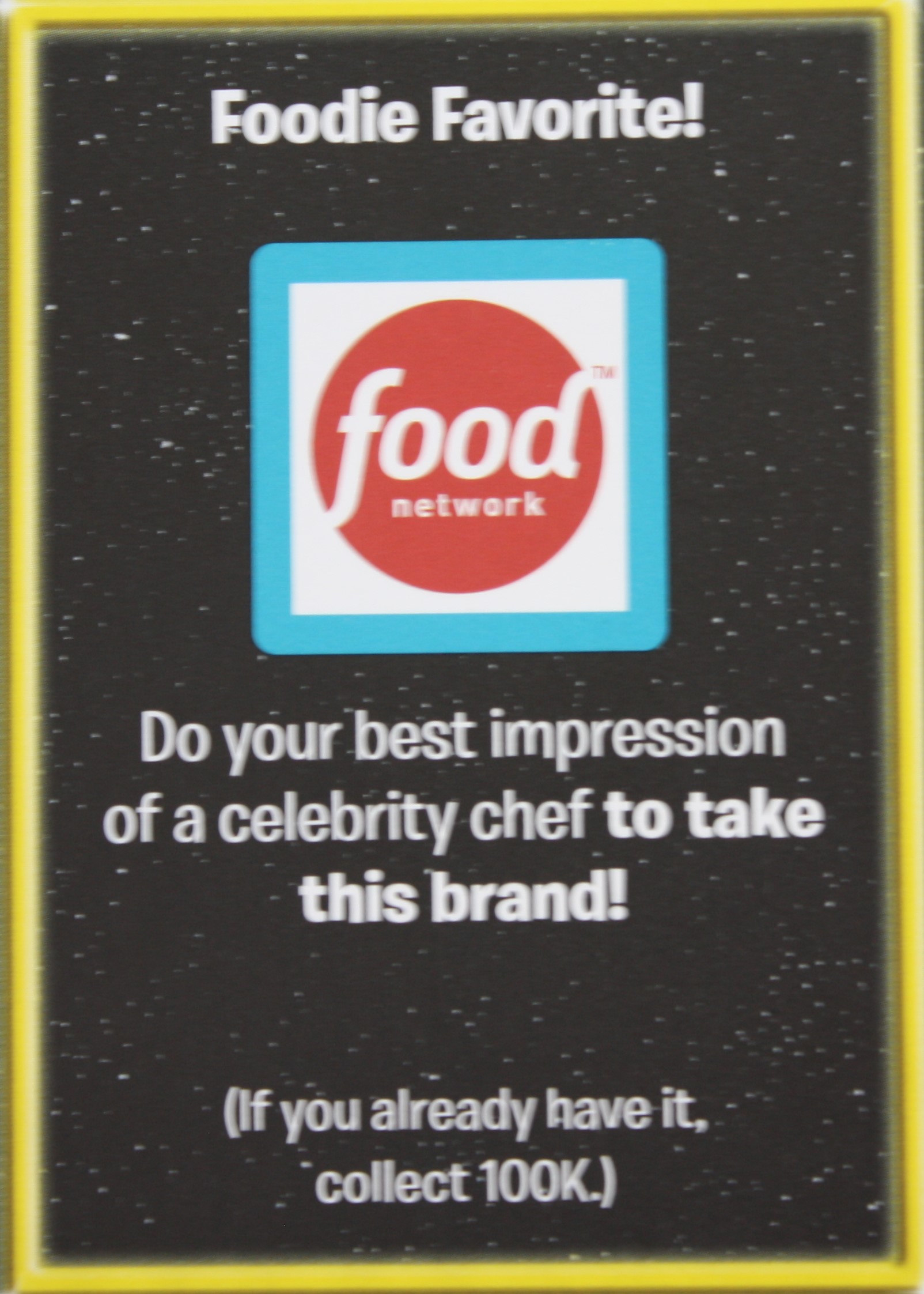 PARTS ONLY - The Game of Life "Empire" Board Game - Action "Foodie Favourite" Card Only