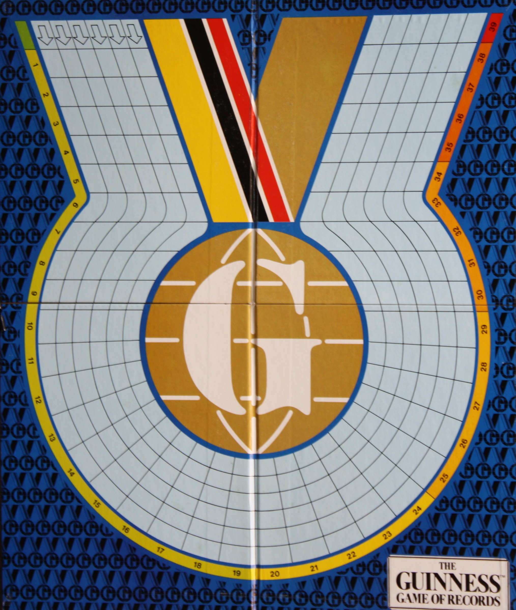 PARTS ONLY - The Guinness Game Of Records Board Game - (1) Game Board Only
