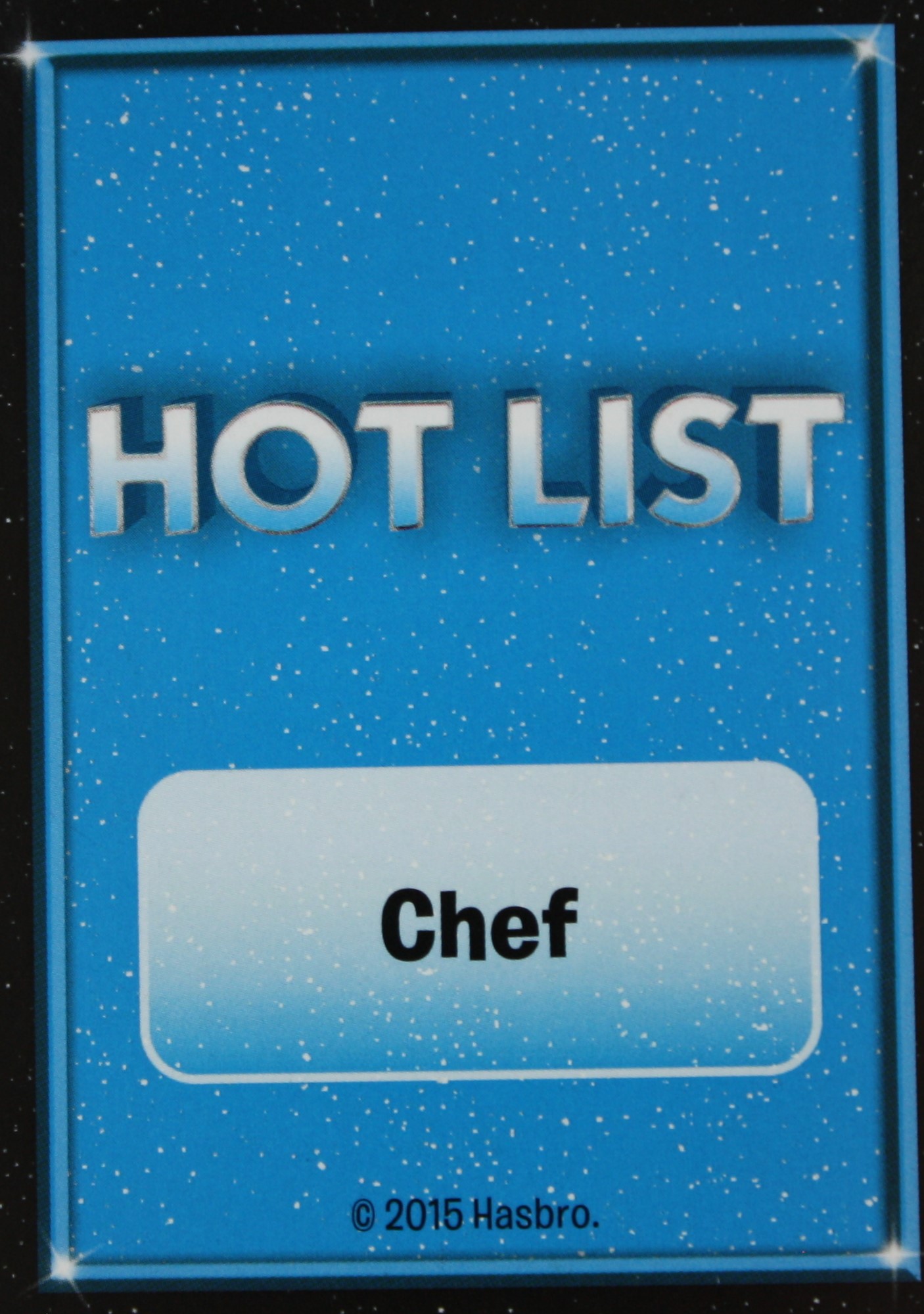 PARTS ONLY - The Game of Life "Empire" Board Game - Hot List "Chef" Card Only
