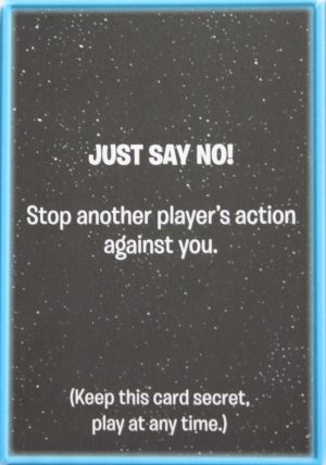 PARTS ONLY -vThe Game of Life "Empire" Board Game - Empire "Just Say No!" Card Only