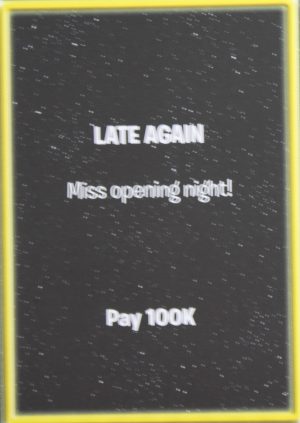 PARTS ONLY -The Game of Life "Empire" Board Game - Action "Late Again" Card