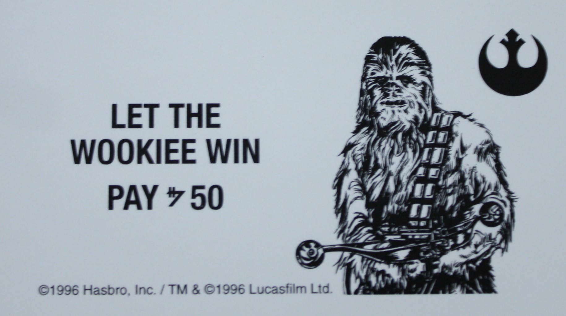 PARTS ONLY - Monopoly Star Wars Trilogy Board Game - #14 Rebel Card Only