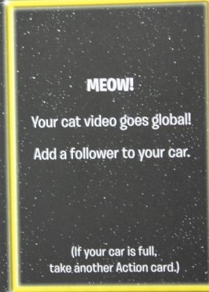 PARTS ONLY - The Game of Life "Empire" Board Game - Action "Meow!" Card Only