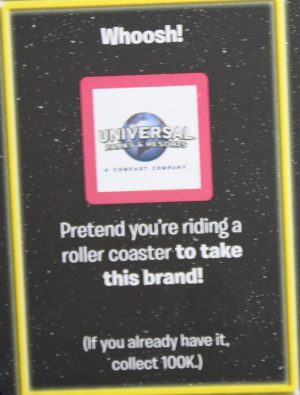 PARTS ONLY - The Game of Life "Empire" Board Game - Action "Whoosh!" Card Only