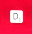 PARTS ONLY - Scrabble Board Game 1955 Murfett Version - (1) Letter "D" Tile Only