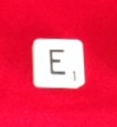 PARTS ONLY - Scrabble Board Game 1955 Murfett Version - (1) Letter "E" Tile Only
