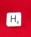 PARTS ONLY - Scrabble Board Game 1955 Murfett Version - (1) Letter "H" Tile Only