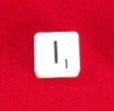 PARTS ONLY - Scrabble Board Game 1955 Murfett Version - (1) Letter "I" Tile Only