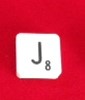 PARTS ONLY - Scrabble Board Game 1955 Murfett Version - (1) Letter "J" Tile Only
