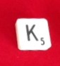PARTS ONLY - Scrabble Board Game 1955 Murfett Version - (1) Letter "K" Tile Only