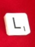 PARTS ONLY - Scrabble Board Game 1955 Murfett Version - (1) Letter "L" Tile Only