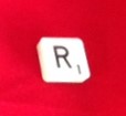 PARTS ONLY - Scrabble Board Game 1955 Murfett Version - (1) Letter "R" Tile Only