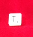 PARTS ONLY - Scrabble Board Game 1955 Murfett Version - (1) Letter "T" Tile Only