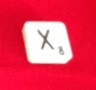 PARTS ONLY - Scrabble Board Game 1955 Murfett Version - (1) Letter "X" Tile Only