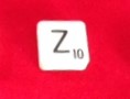 PARTS ONLY - Scrabble Board Game 1955 Murfett Version - (1) Letter "Z" Tile Only
