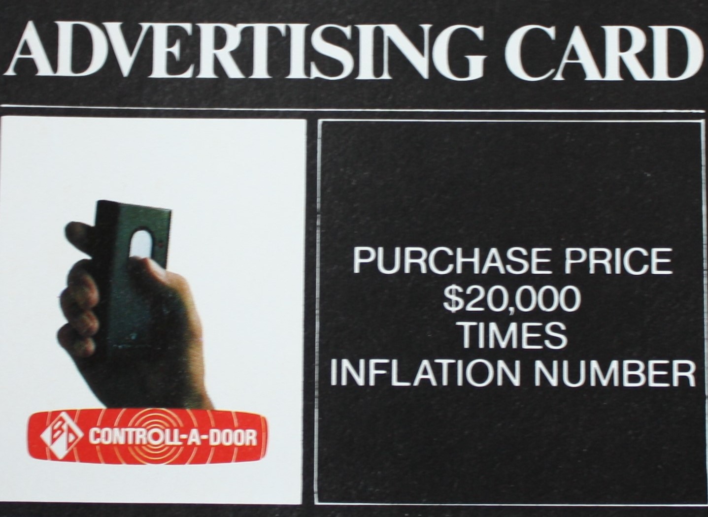 PARTS ONLY - Poleconomy Board Game - #16 Advertising Card Only