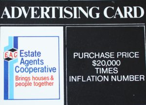 PARTS ONLY - Poleconomy Board Game - #23 Advertising Card Only