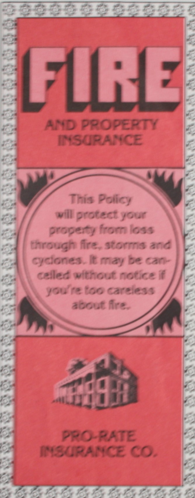 PARTS ONLY -Poleconomy Board Game - Fire & Property Insurance