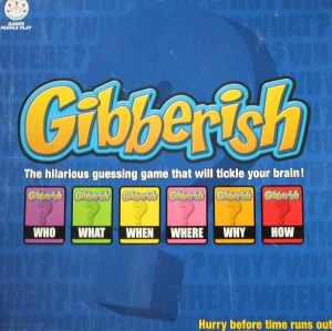 Gibberish Board Game - Pre Owned