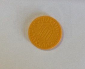 PARTS ONLY - Last Chance Board Game - (1) Yellow $500 Chip Only