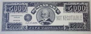 PARTS ONLY -The Game of Life Board Game 1976 New Zealand Version - (50) Pack of $5,000 Play Money