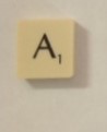 PARTS ONLY - Scrabble Original Board Game (Murfett Regency 1988 Version) - Letter A Tile Only