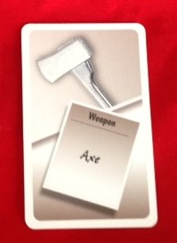 PARTS ONLY - Cluedo "Discover The Secrets" Board Game - (1) Axe Weapon Card Only