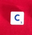 PARTS ONLY - Scrabble Board Game "Trickster" Version - Letter C Only