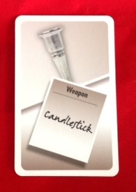 PARTS ONLY - Cluedo "Discover The Secrets" Board Game - (1) Candlestick Weapon Card Only