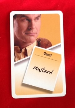 PARTS ONLY - Cluedo "Discover The Secrets" Board Game - (1) Colonel Mustard Suspect Card Only